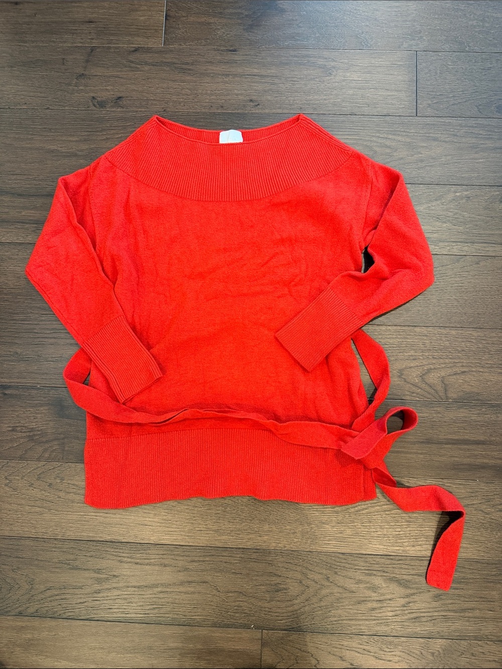 Ett:twa by Anthropologie Red Sweater in Size Small with Tie Waist - C11-266